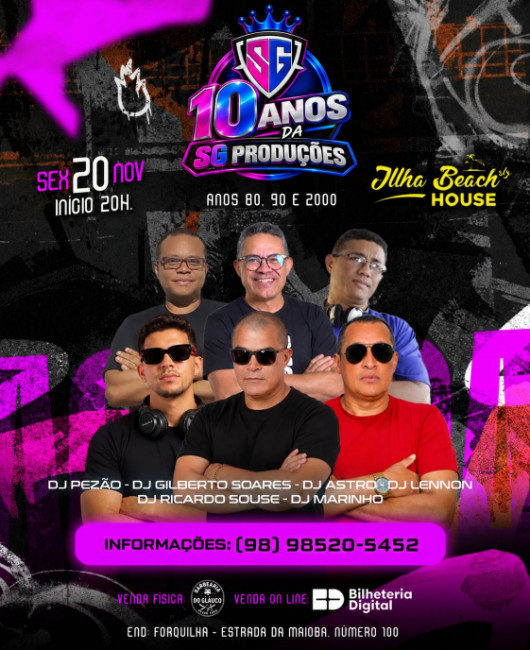 10 ANOS DA SG PRODUÇÕES