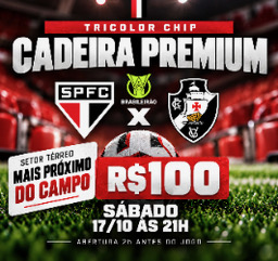 CADEIRA PREMIUM TRICOLOR CHIP — SPFC X VASCO