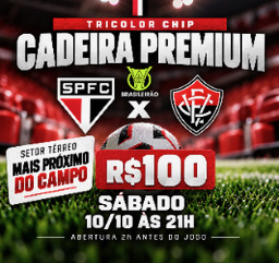 CADEIRA PREMIUM TRICOLOR CHIP — SPFC X VITÓRIA