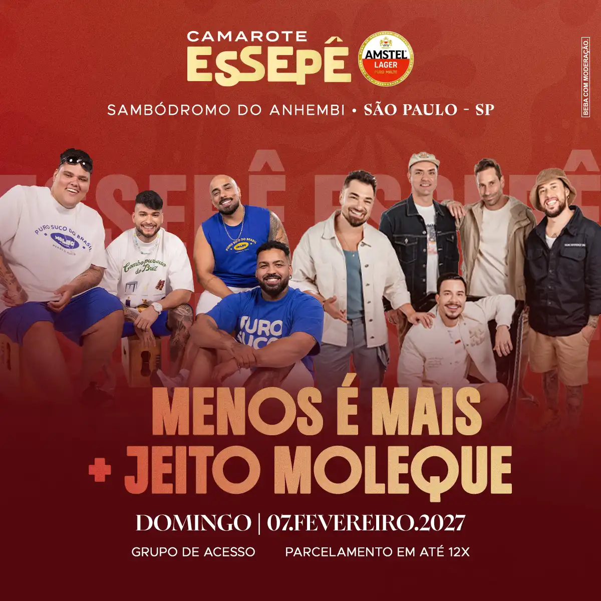 Camarote Essepê 2027 Desfile Grupo de Acesso Domingo com Menos é Mais