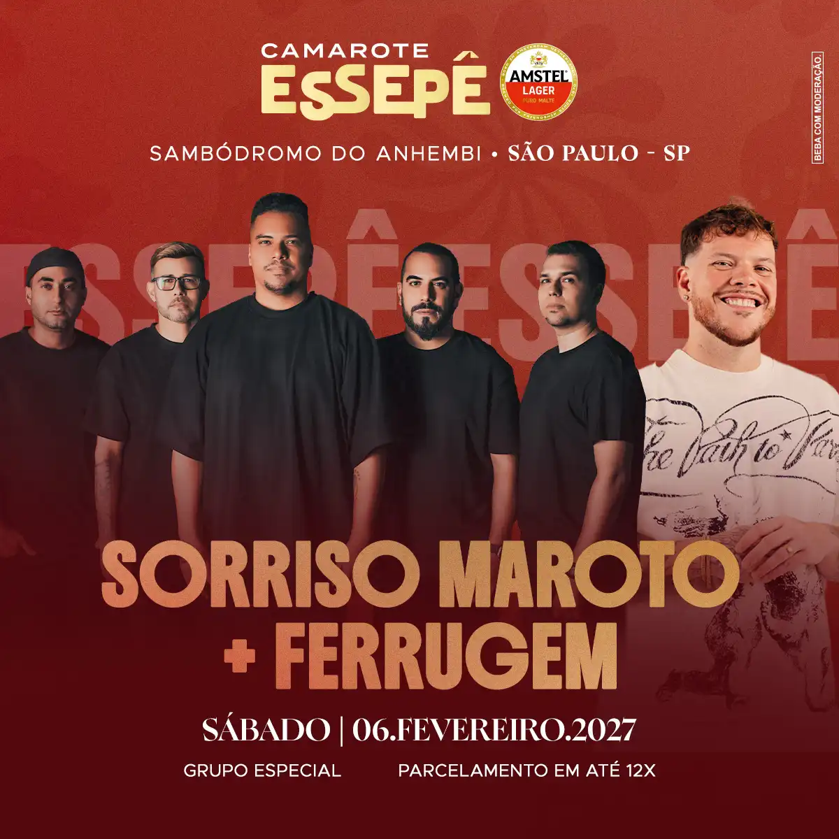 Camarote Essepê 2027 Desfile Grupo Especial Sábado com Sorriso Maroto