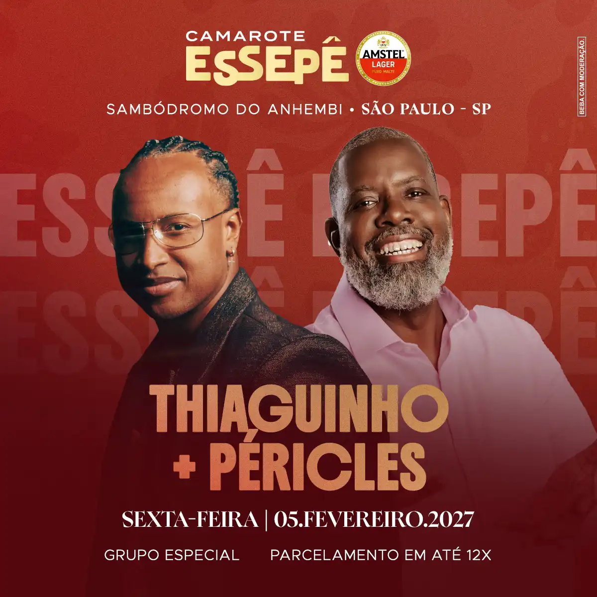 Camarote Essepê 2027 Desfile Grupo Especial Sexta-Feira com Thiaguinho