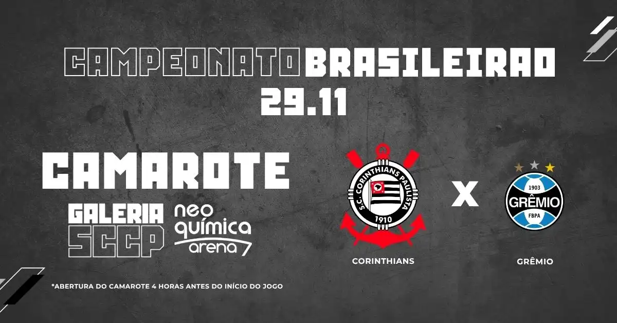 Camarote Galeria SCCP Corinthians x Grêmio