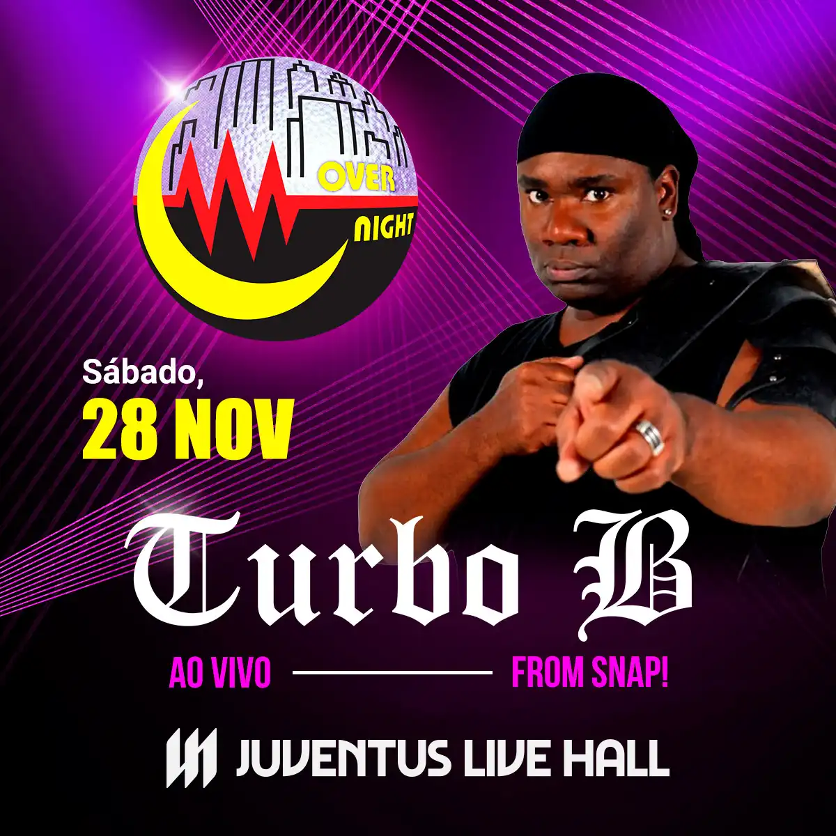 Festa 38 Anos Overnight com Turbo B e djs