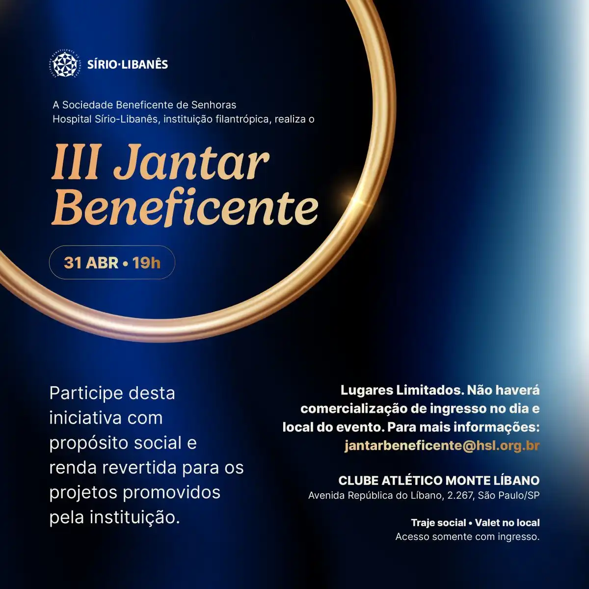 III Jantar Beneficente Sírio-Libanês